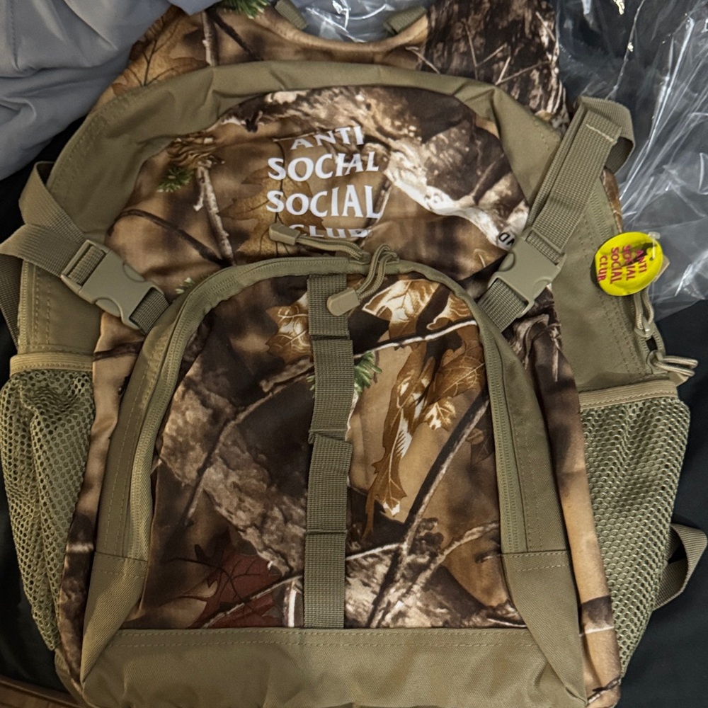 Anti Social Social Club Forest Camo Backpack NWT.